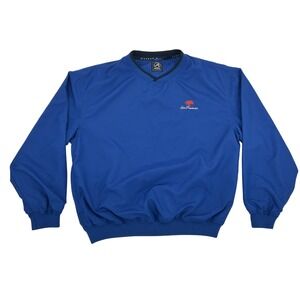 Ahead Authentics Lake Presidential Windbreaker Pullover Mens L Blue Pockets Golf